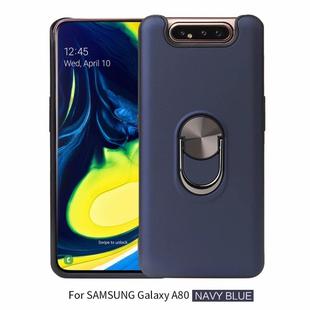 360 Rotary Multifunctional Stent PC+TPU Case for Galaxy A80, with Magnetic Invisible Holder(Navy Blue)