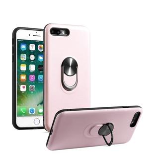 360 Rotary Multifunctional Stent PC+TPU Case for iPhone 7 Plus / 8 Plus ,with Magnetic Invisible Holder(Rose Gold)
