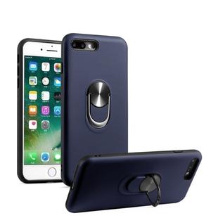 360 Rotary Multifunctional Stent PC+TPU Case for iPhone 7 Plus / 8 Plus ,with Magnetic Invisible Holder(Dark Blue)