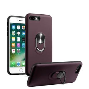 360 Rotary Multifunctional Stent PC+TPU Case for iPhone 7 Plus / 8 Plus ,with Magnetic Invisible Holder(Wine Red)