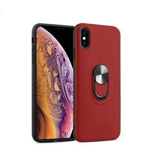 360 Rotary Multifunctional Stent PC+TPU Case for iPhone X / XS,with Magnetic Invisible Holder(Red)