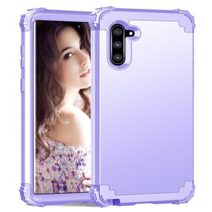 PC+ Silicone Three-piece Anti-drop Protection Case for Galaxy Note10(Light purple)