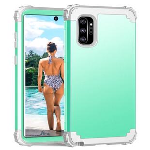 PC+ Silicone Three-piece Anti-drop Protection Case for Galaxy Note10+(Green)