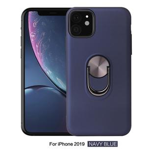 360 Rotary Multifunctional Stent PC+TPU Case for iPhone 11, with Magnetic Invisible Holder(Navy Blue)