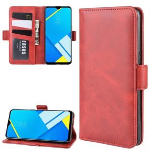 Dual-side Magnetic Buckle Horizontal Flip Leather Case for OPPO A1K / Realme C2, with Holder & Card Slots & Wallet & Photo Frame(Red)