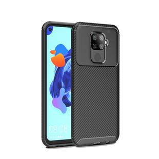 Carbon Fiber Texture Shockproof TPU Case for Huawei Nova 5i Pro(Black)