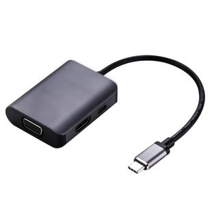 USB C Type C 3.1 TO HDMI 4K 30Hz VGA 1080P 60Hz Splitter Adapter With Type C PD Charging,For Laptop Macbook