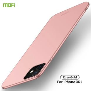 For iPhone 11 MOFI Frosted PC Ultra-thin Hard Case (Rose gold)