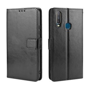 Retro Crazy Horse Texture Horizontal Flip Leather Case for Vivo Y17 / Y15 / Y3, with Holder & Card Slots & Photo Frame(Black)