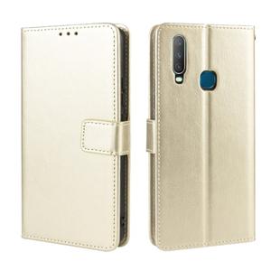 Retro Crazy Horse Texture Horizontal Flip Leather Case for Vivo Y17 / Y15 / Y3, with Holder & Card Slots & Photo Frame(Gold)