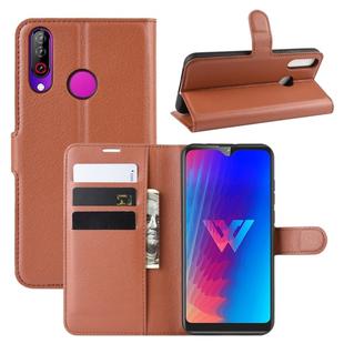 Litchi Texture Horizontal Flip Leather Case for LG W30, with Wallet & Holder & Card Slots(Brown)