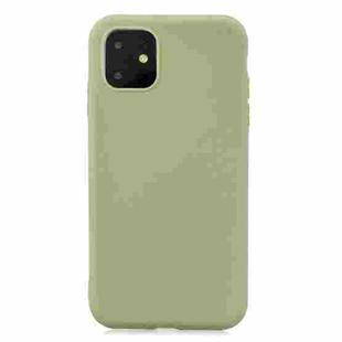 Frosted Solid Color TPU Protective Case for iPhone 11(Pea Green)