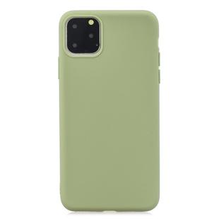 Frosted Solid Color TPU Protective Case for iPhone 11 Pro Max(Pea Green)