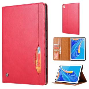 Knead Skin Texture Horizontal Flip Leather Case for Huawei MediaPad M6 8.4 2019, with Photo Frame & Holder & Card Slots & Wallet(Red)