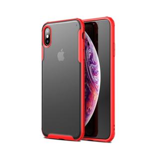 For iPhone XS Max Scratchproof TPU + Acrylic Protective Case(Red)