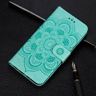 Mandala Embossing Pattern Horizontal Flip Leather Case for Huawei Nova 5 / Nova 5 Pro , with Holder & Card Slots & Wallet & Photo Frame & Lanyard(Green)