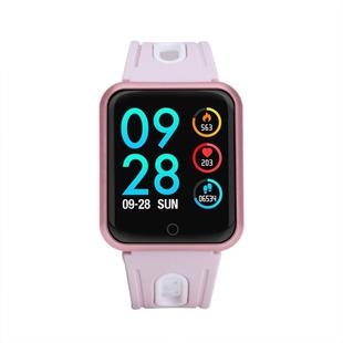 P68 1.3 inch IPS Color Screen Smartwatch IP68 Waterproof,Silicone Watchband,Support Call Reminder/Heart Rate Monitoring/Blood Pressure Monitoring/Sleep Monitoring/Blood Oxygen Monitoring(Pink)