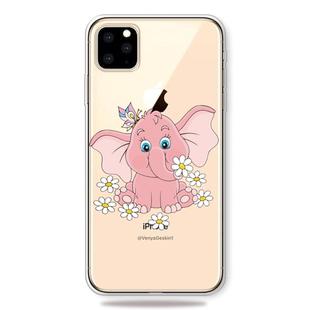 For iPhone 11 Pro Max Pattern Printing Soft TPU Cell Phone Cover Case (Pink weevil)