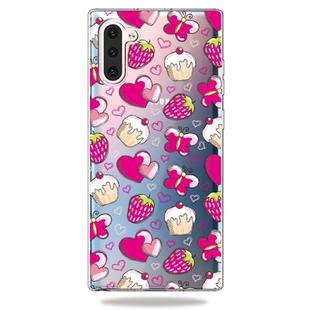 Pattern Printing Soft TPU Cell Phone Cover Case For Galaxy Note10(Strawberry Cake)