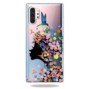 3D Pattern Printing Soft TPU Cell Phone Cover Case For Galaxy Note10+(Flower Girl)