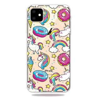 For iPhone 11 3D Pattern Printing Soft TPU Cell Phone Cover Case (Cake horse)