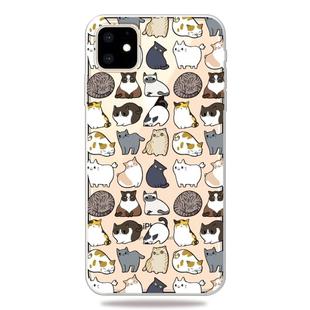 For iPhone 11 Pro Max 3D Pattern Printing Soft TPU Cell Phone Cover Case (Minicat)