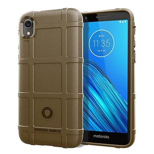 Full Coverage Shockproof TPU Case for Motorola E6(Brown)