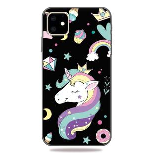 For iPhone 11 Pattern Printing Embossment TPU Mobile Case (Candy Unicorn)