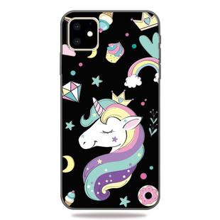 For iPhone 11 Pro Pattern Printing Embossment TPU Mobile Case(Candy Unicorn)