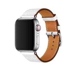 For Apple Watch 3 / 2 / 1 Generation 42mm Universal Leather Cross Band(White)