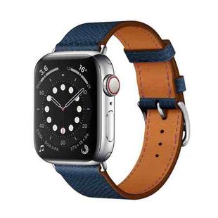 For Apple Watch 3 / 2 / 1 Generation 38mm Universal Leather Cross Band(Dark Blue)