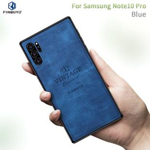 PINWUYO Shockproof Waterproof Full Coverage PC + TPU + Skin Protective Case  for Galaxy Note10+(Blue)