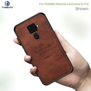 PINWUYO Shockproof Waterproof Full Coverage PC + TPU + Skin Protective Case for Huawei Nova 5i Pro / Mate 30 Lite(Brown)