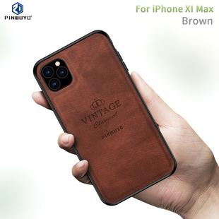 For iPhone 11 Pro Max PINWUYO Shockproof Waterproof Full Coverage PC + TPU + Skin Protective Case (Brown)