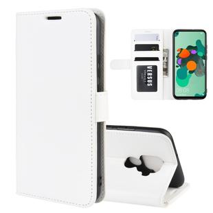 R64 Texture Single Fold Horizontal Flip Leather Case for Huawei Mate 30 Lite / Nova 5i Pro, with Holder & Card Slots & Wallet(white)