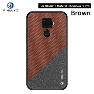 PINWUYO Honors Series Shockproof PC + TPU Protective Case for Huawei Nova 5i Pro / Mate 30 Lite(Brown)