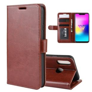 R64 Texture Single Fold Horizontal Flip Leather Case for LG W10, with Holder & Card Slots & Wallet(Brown)