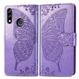 Butterfly Love Flowers Embossing Horizontal Flip Leather Case For LG W10 with Holder & Card Slots & Wallet & Lanyard(Lighe Purple)