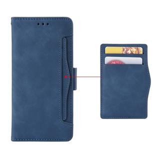 Wallet Style Skin Feel Calf Pattern Leather Case For Samsung Galaxy Note10+ / Note10+ 5G ,with Separate Card Slot(Blue)