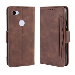 Wallet Style Skin Feel Calf Pattern Leather Case For Google Pixel 3a XL,with Separate Card Slot(Brown)