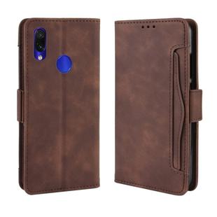 Wallet Style Skin Feel Calf Pattern Leather Case For Xiaomi Redmi Note 7 / Note 7 Pro / Note 7S,with Separate Card Slot(Brown)