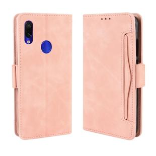 Wallet Style Skin Feel Calf Pattern Leather Case For Xiaomi Redmi Note 7 / Note 7 Pro / Note 7S,with Separate Card Slot(Pink)