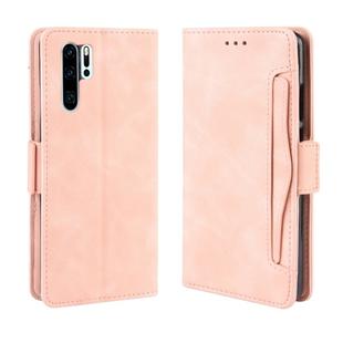 Wallet Style Skin Feel Calf Pattern Leather Case For Huawei P30 Pro,with Separate Card Slot(Pink)