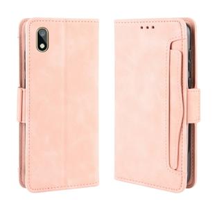 Wallet Style Skin Feel Calf Pattern Leather Case For Huawei Y5 (2019) / Honor 8S ,with Separate Card Slot(Pink)