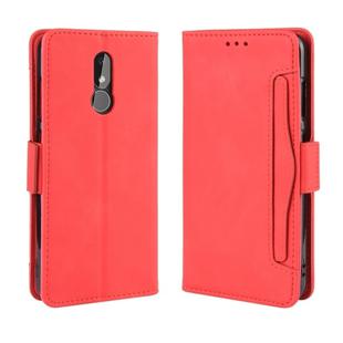 Wallet Style Skin Feel Calf Pattern Leather Case For Nokia 3.2,with Separate Card Slot(Red)