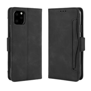 For iPhone 11 Pro Wallet Style Skin Feel Calf Pattern Leather Case ,with Separate Card Slot(Black)