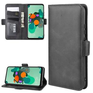 Wallet Stand Leather Cell Phone Case for Huawei Nova 5i Pro / Mate 30 lite，with Wallet & Holder & Card Slots(Black)