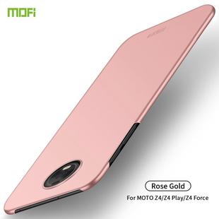 MOFI Frosted PC Ultra-thin Hard Case for MOTO Z4 / Z4 PLay / Z4 Force(Rose gold)