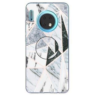 3D Marble Soft Silicone TPU Case Cover Bracket  For Huawei Mate 30(Polytriangle)
