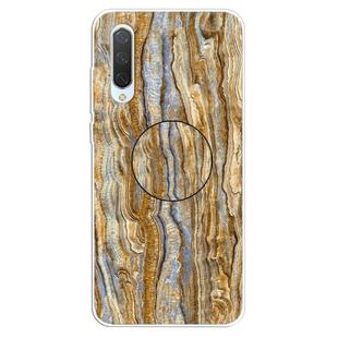 3D Marble Soft Silicone TPU Case Cover Bracket For Xiaomi Mi CC9(Brown)